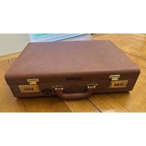 RARE - Wilson NFL "Quarterback Club"‎ Briefcase with Leather Pebbled Pigskin